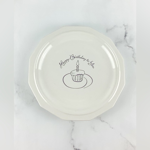 Pfaltzgraff Dining Pfaltzgraff White Happy Birthday Dessert Platter